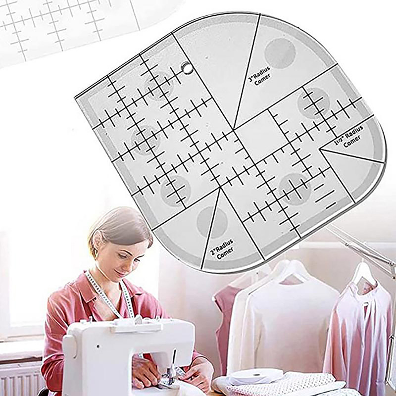 Sewing Gauge Ruler - Zakrzywiona linijka do narożników Linijka do