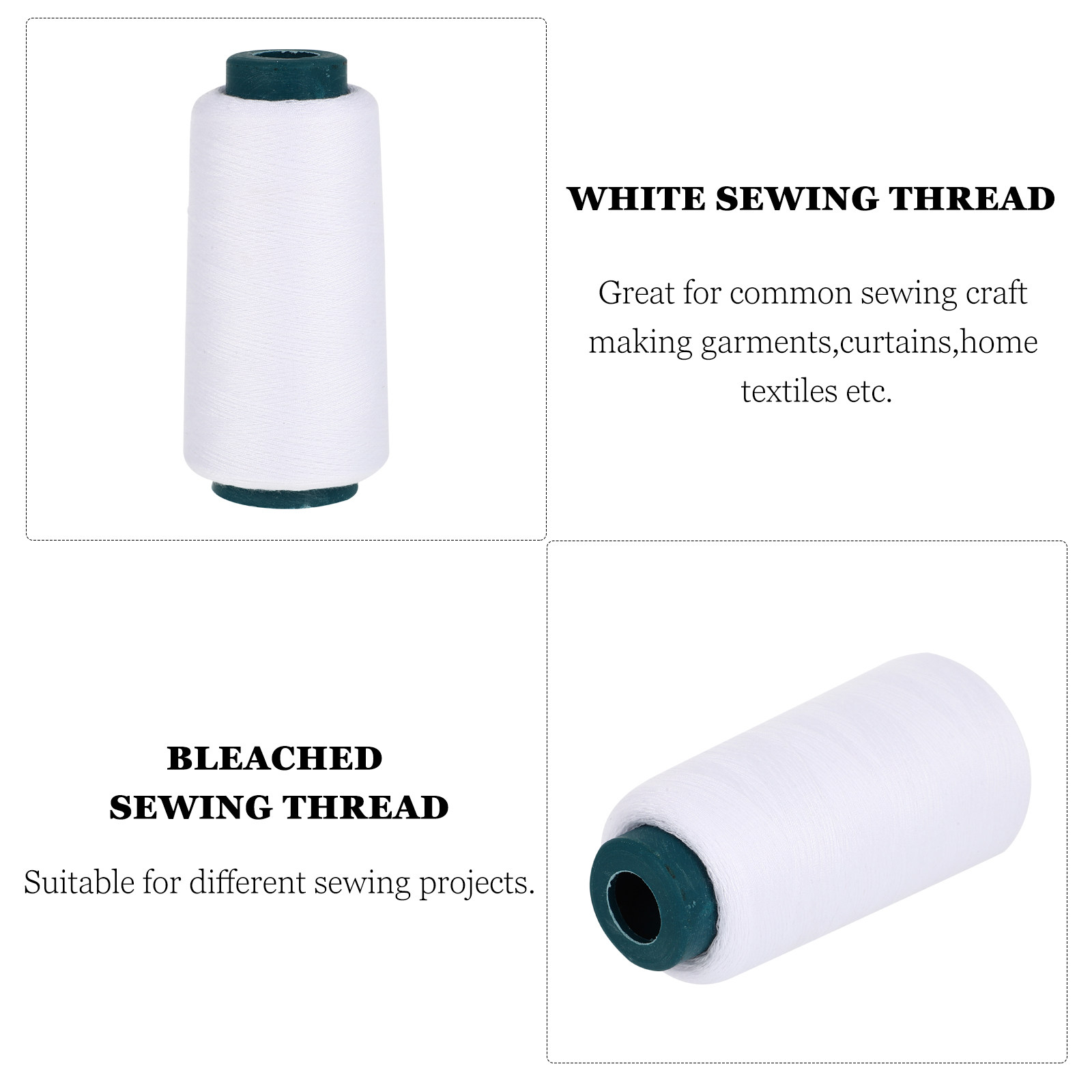 3000 jardów, białe, wybielone  – Sewing Thread In Textile recenzja i cena