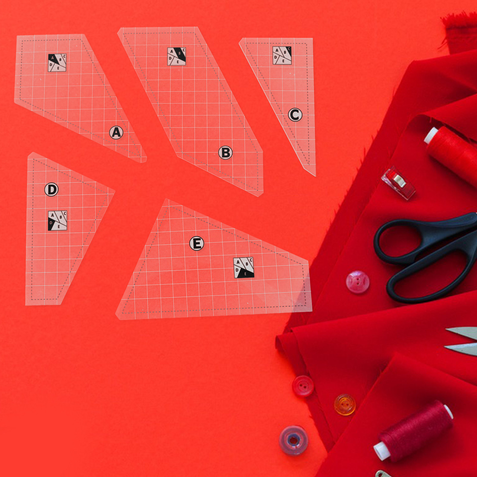 5 szt. Zestaw szablonów do pat – Sewing Gauge Ruler recenzja i cena